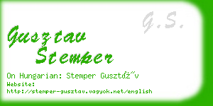 gusztav stemper business card